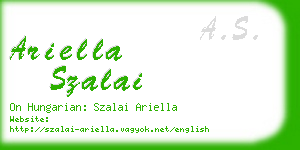 ariella szalai business card